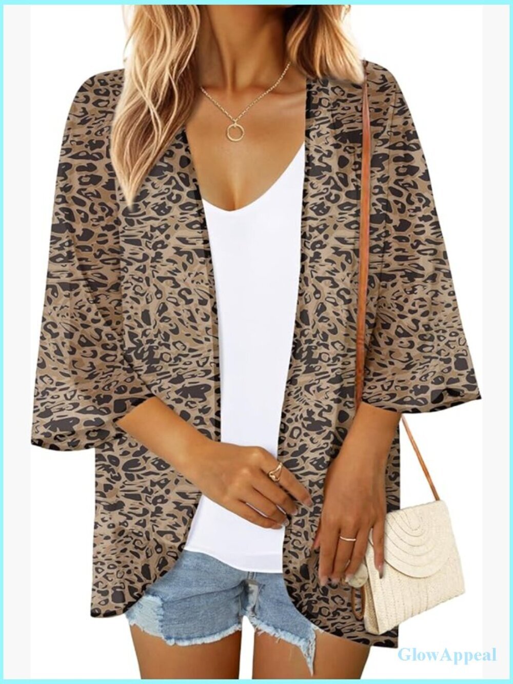 Floral Puff Sleeve Kimono Cardigan Loose Swim Coverup